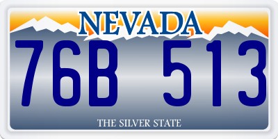 NV license plate 76B513