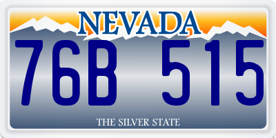 NV license plate 76B515