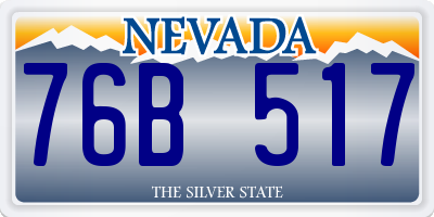 NV license plate 76B517