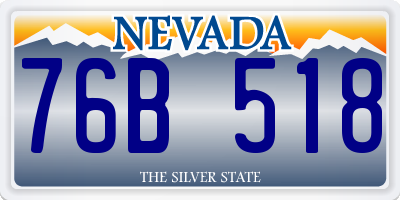 NV license plate 76B518