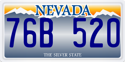 NV license plate 76B520