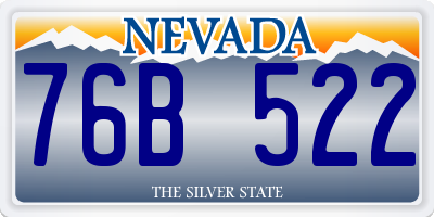 NV license plate 76B522