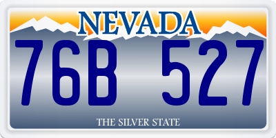 NV license plate 76B527