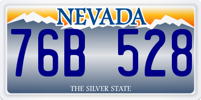 NV license plate 76B528