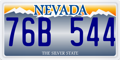 NV license plate 76B544