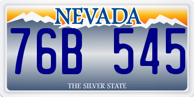 NV license plate 76B545