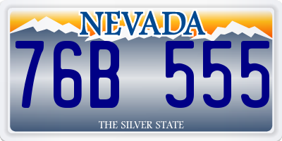 NV license plate 76B555