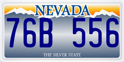 NV license plate 76B556