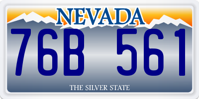 NV license plate 76B561