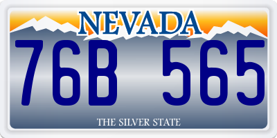 NV license plate 76B565