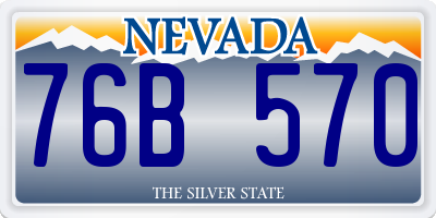 NV license plate 76B570