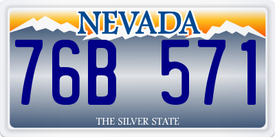 NV license plate 76B571