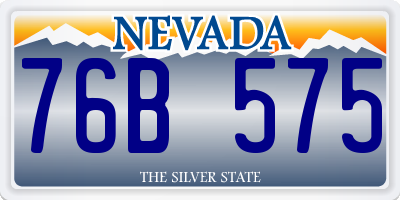 NV license plate 76B575