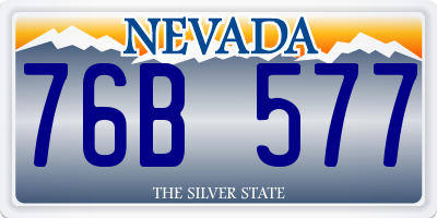 NV license plate 76B577