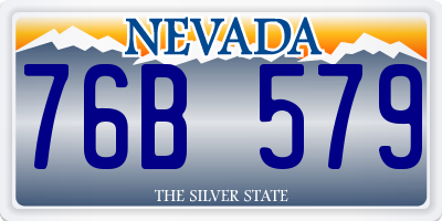 NV license plate 76B579