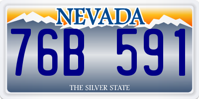 NV license plate 76B591