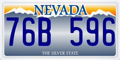 NV license plate 76B596