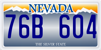 NV license plate 76B604