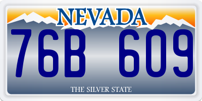 NV license plate 76B609