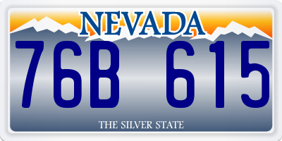 NV license plate 76B615