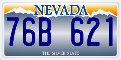 NV license plate 76B621
