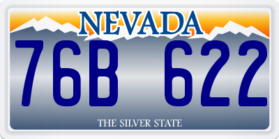 NV license plate 76B622