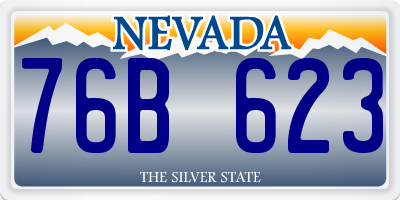 NV license plate 76B623
