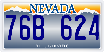 NV license plate 76B624