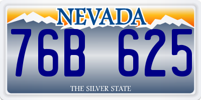 NV license plate 76B625