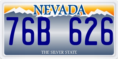 NV license plate 76B626