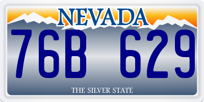 NV license plate 76B629