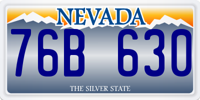 NV license plate 76B630