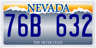 NV license plate 76B632