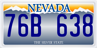 NV license plate 76B638