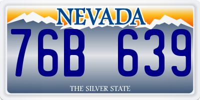 NV license plate 76B639