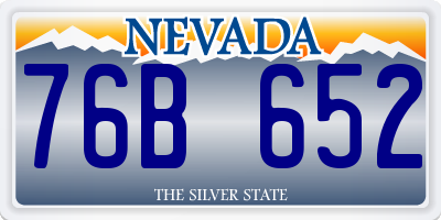NV license plate 76B652