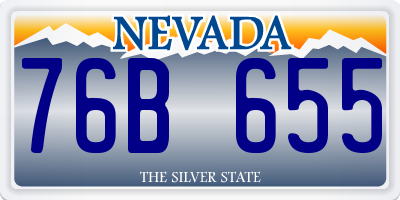 NV license plate 76B655