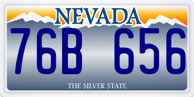 NV license plate 76B656