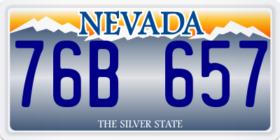 NV license plate 76B657