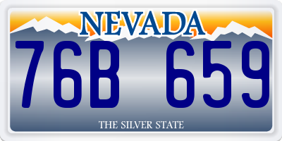 NV license plate 76B659