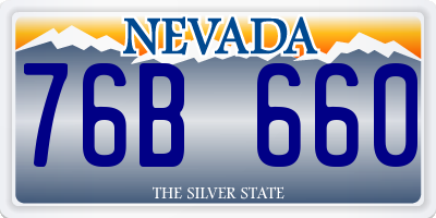 NV license plate 76B660