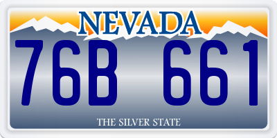 NV license plate 76B661