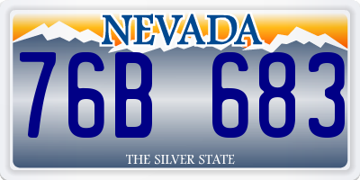 NV license plate 76B683