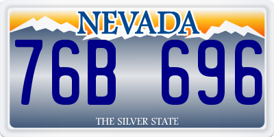 NV license plate 76B696