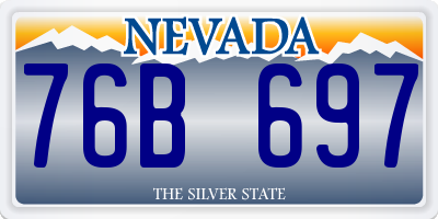 NV license plate 76B697