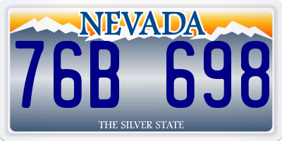 NV license plate 76B698