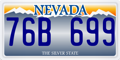 NV license plate 76B699