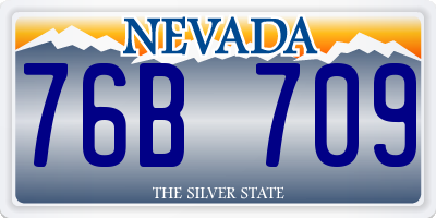 NV license plate 76B709