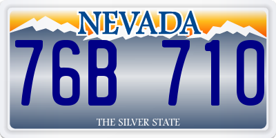 NV license plate 76B710