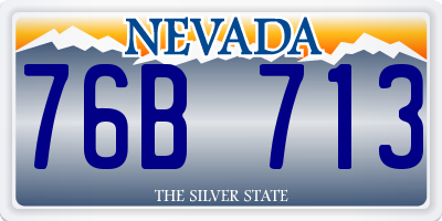 NV license plate 76B713